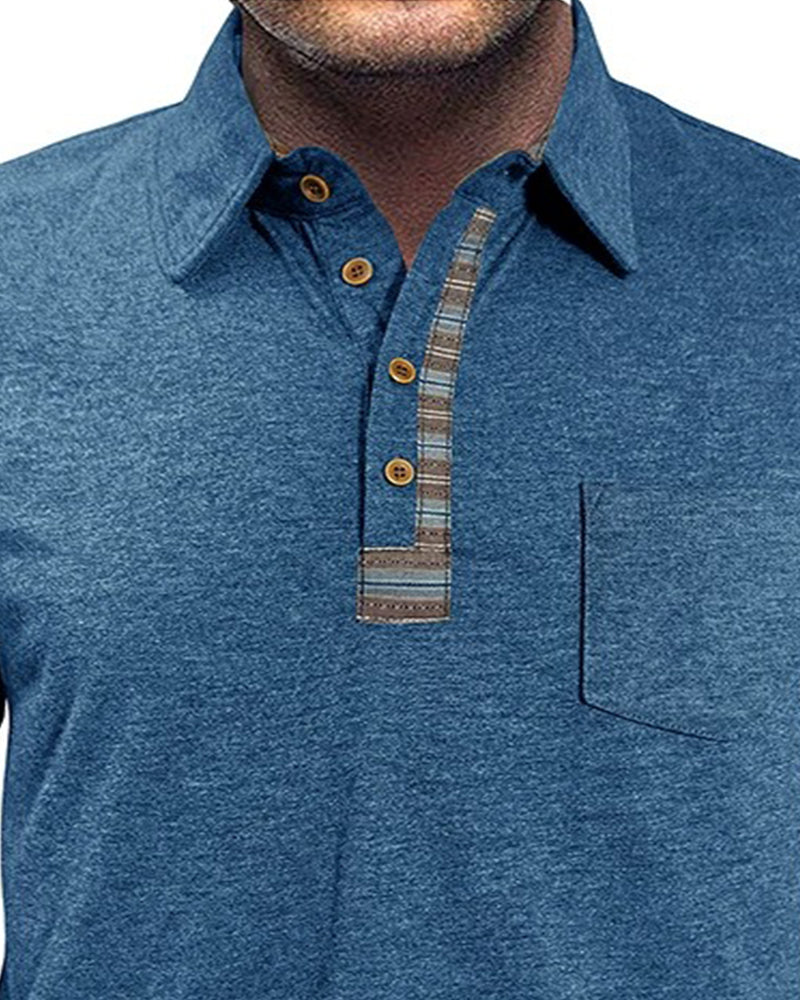 Blouse Homme Bouton Revers Polo