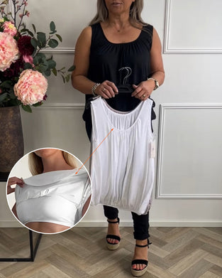 Débardeur Soutien-Gorge Intégré Encolure En U Casual