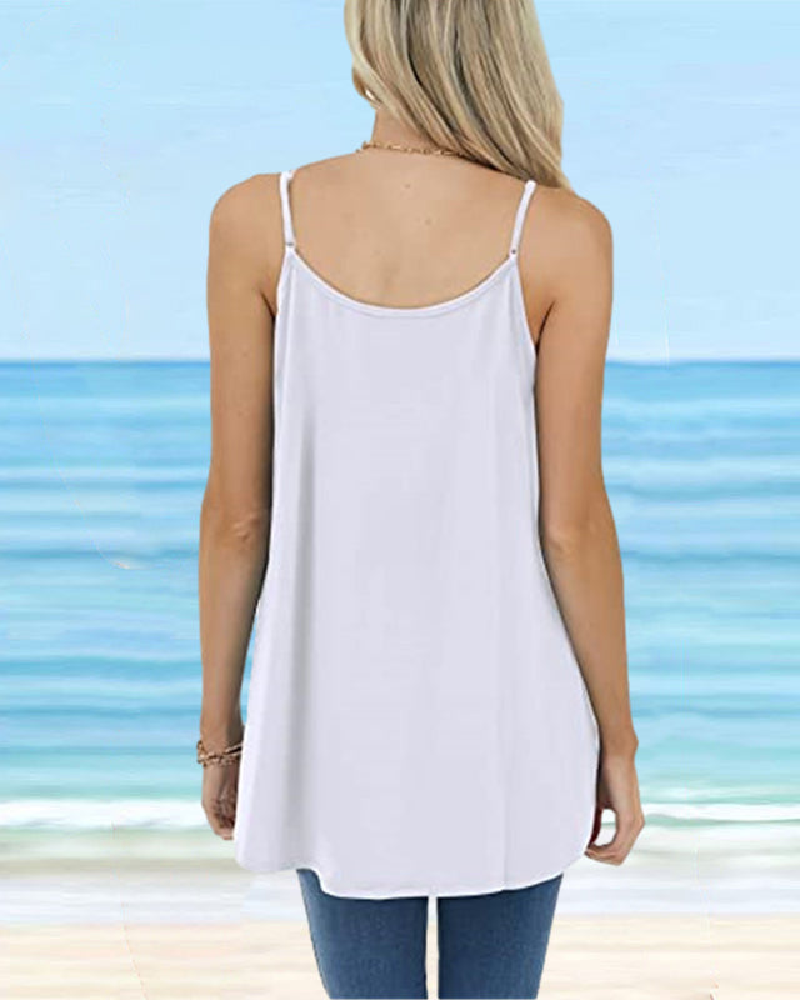 Camisole Femme Basique Col Rond