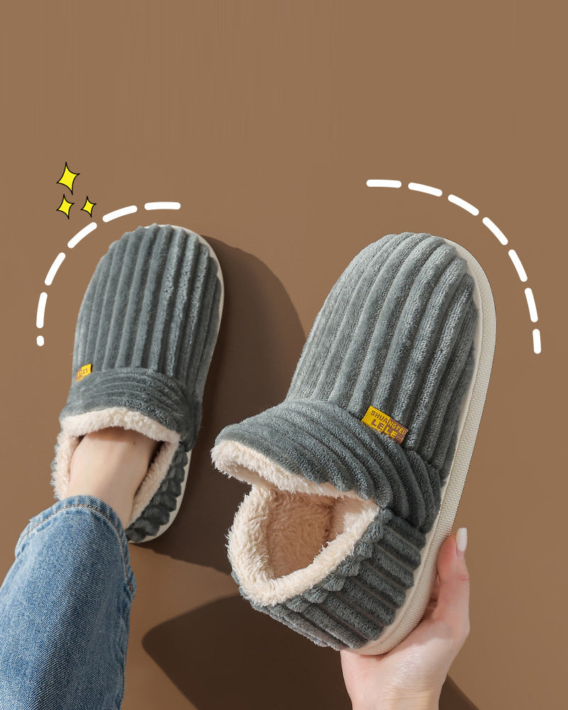 Chaussures plates chaudes de couleur unie pour la maison