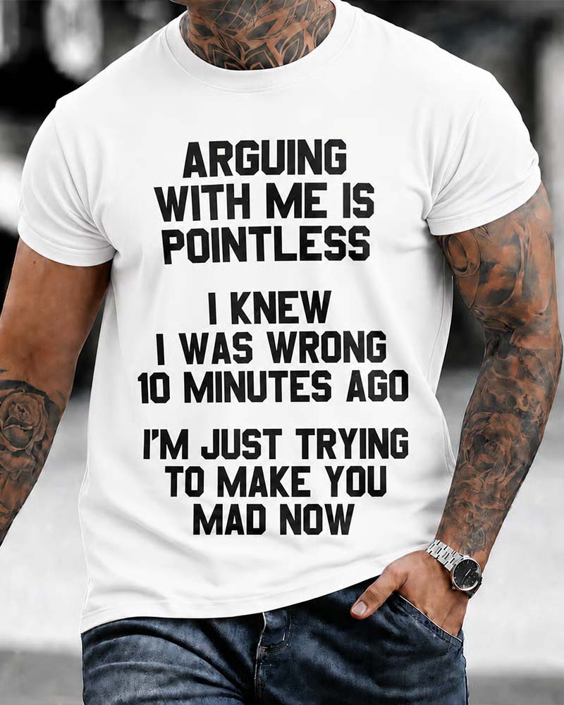 T-Shirt Homme Col Rond Lettre