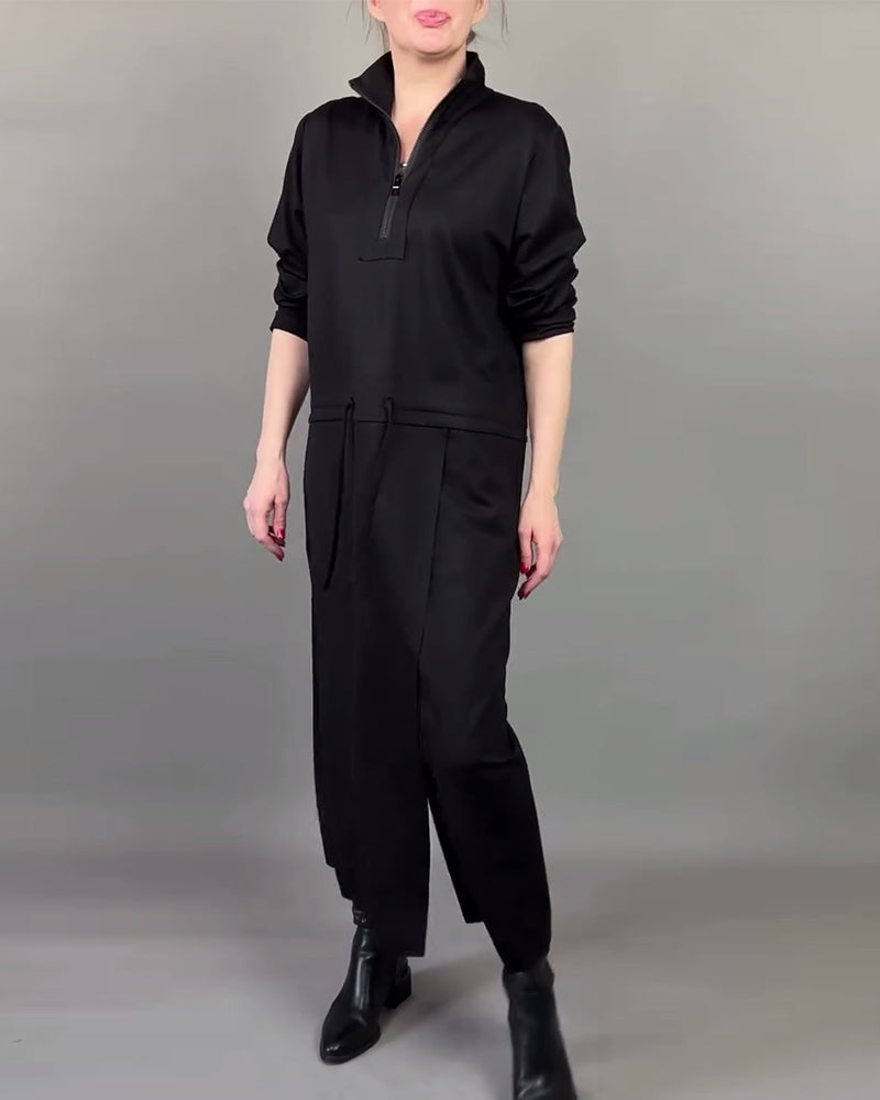 Robe Avec Col À Zip Et Allure Moderne