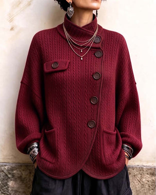 Manteau Simple Boutonnage Fente Ourlet