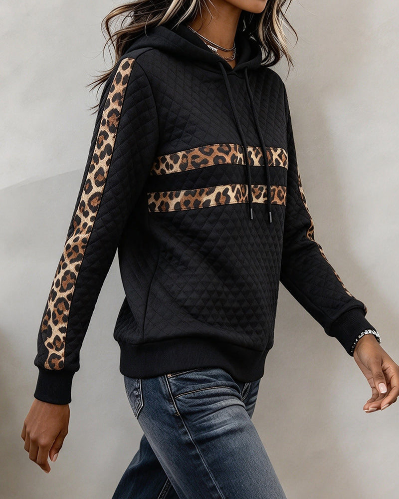 Sweatshirt Argyle Léopard Slim Fit