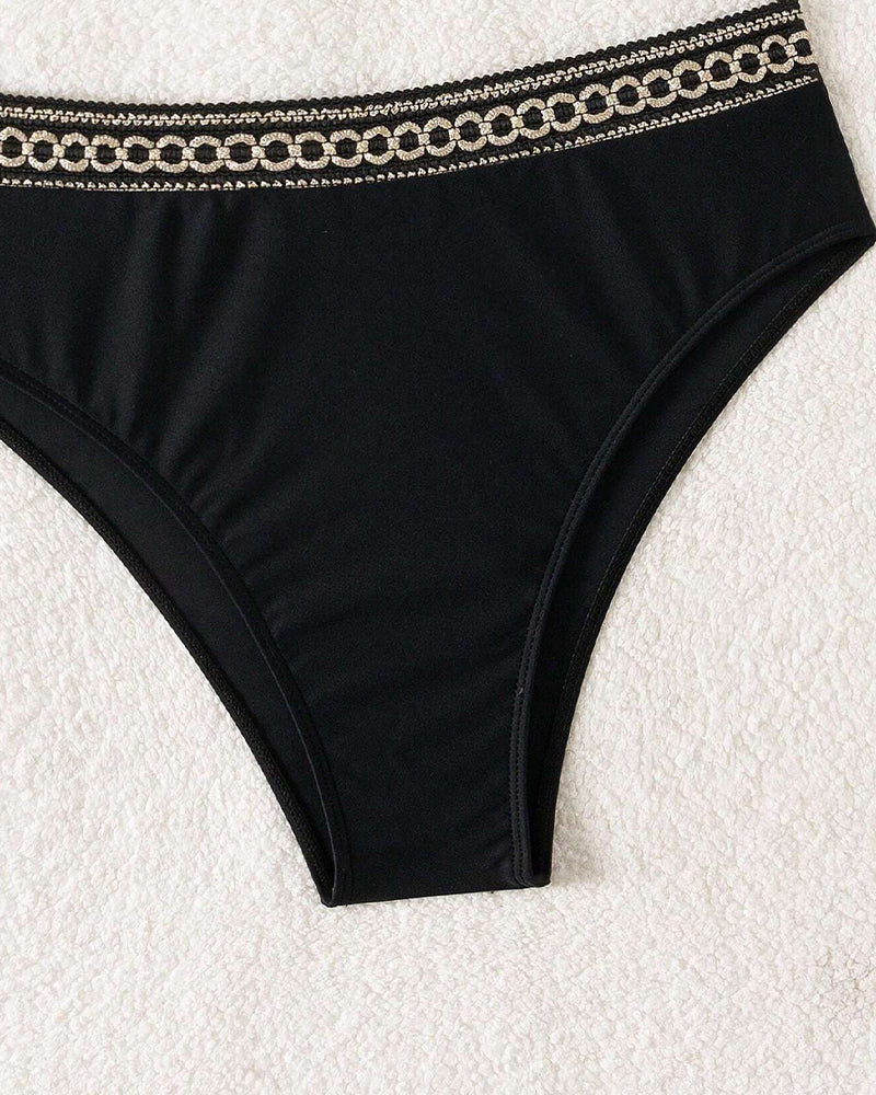 Maillot De Bain Deux Pièces Imprimé Avec Soutien-Gorge Push-Up