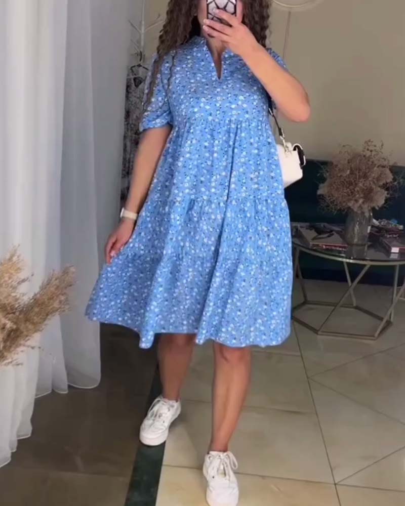 Robe décontractée ample à fleurs