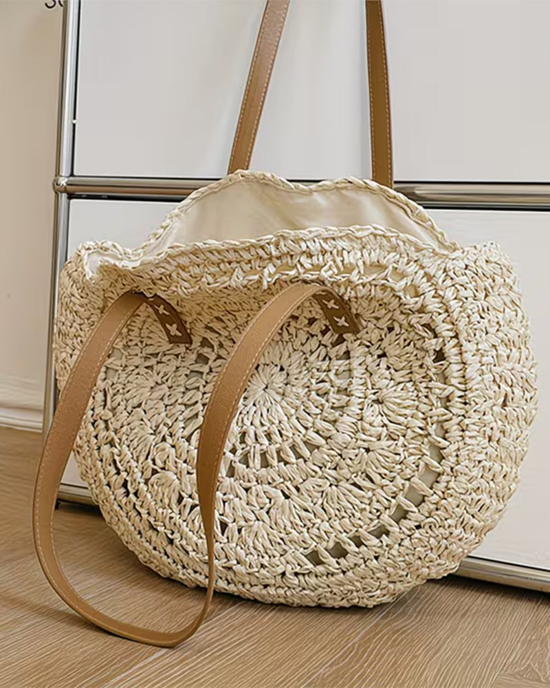 Sac Paille Tressée À La Main