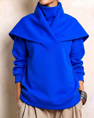 Sweat-Shirt Double Couche Col Roulé