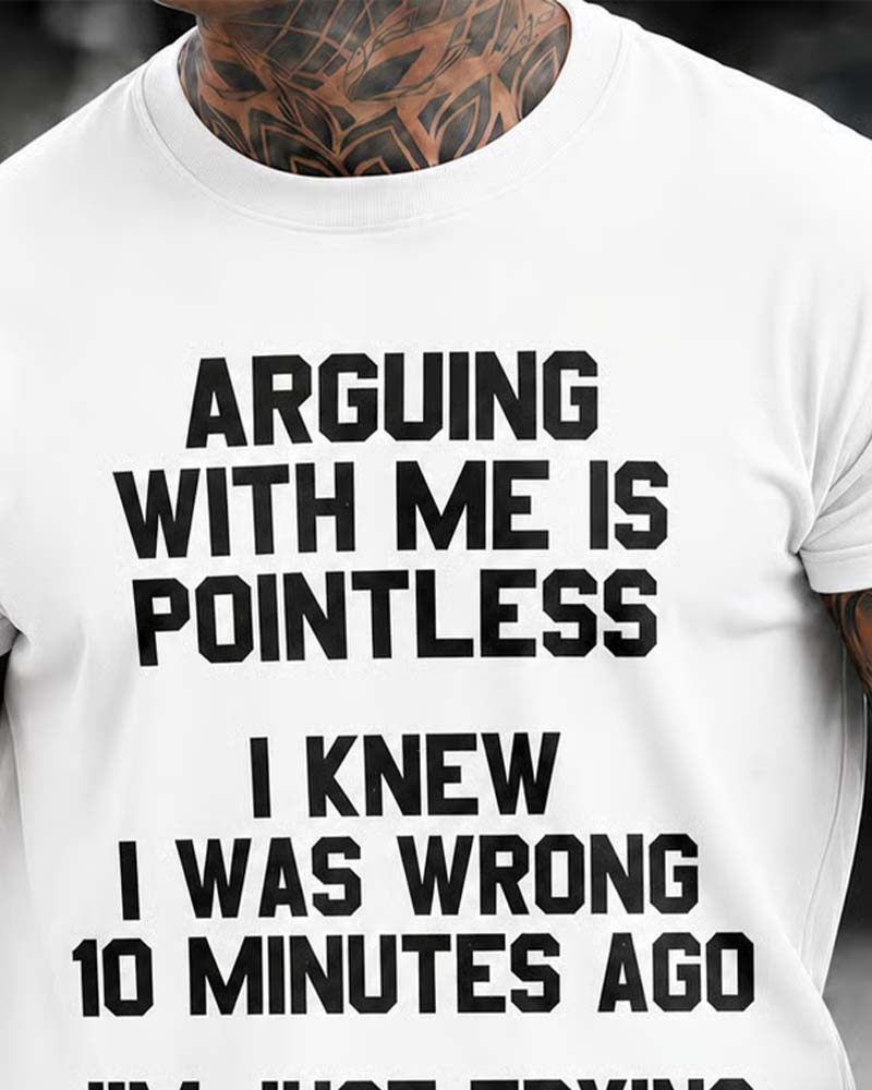 T-Shirt Homme Col Rond Lettre