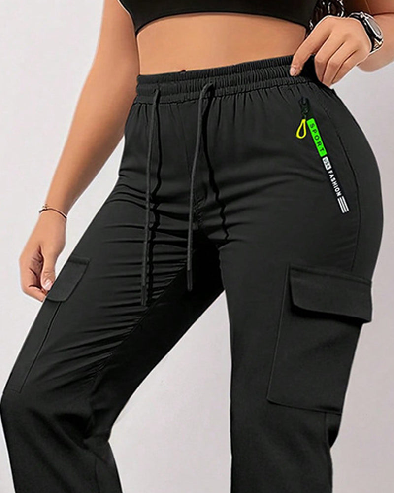 Pantalon De Travail Ample Grande Poche Décontracté