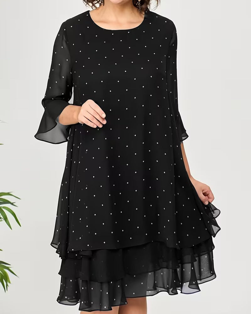 Robe À Pois Superposée