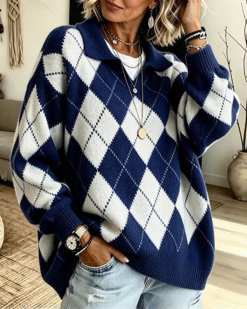 Pull Diamant Revers Loose
