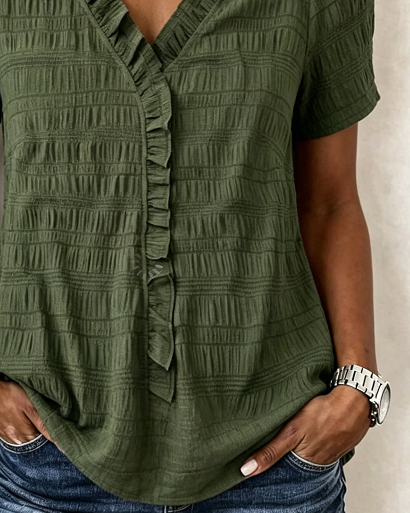 Blouse Col V Uni