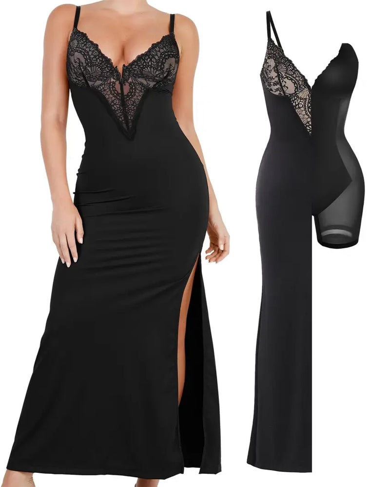 Robe Maxi À Bretelles En Dentelle