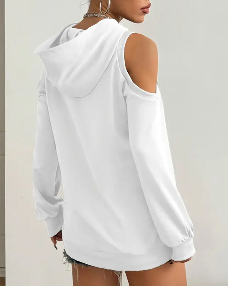 Sweat À Capuche Décolleté