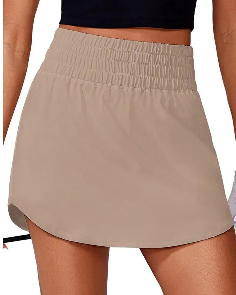 Jupe Décontractée Uni Taille Mi-Haute