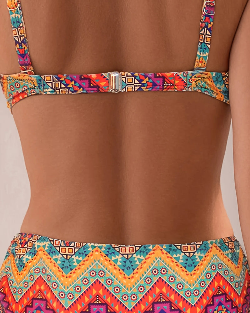 Maillot de Bain Style Ethnique Brassière Bretelles Séparées