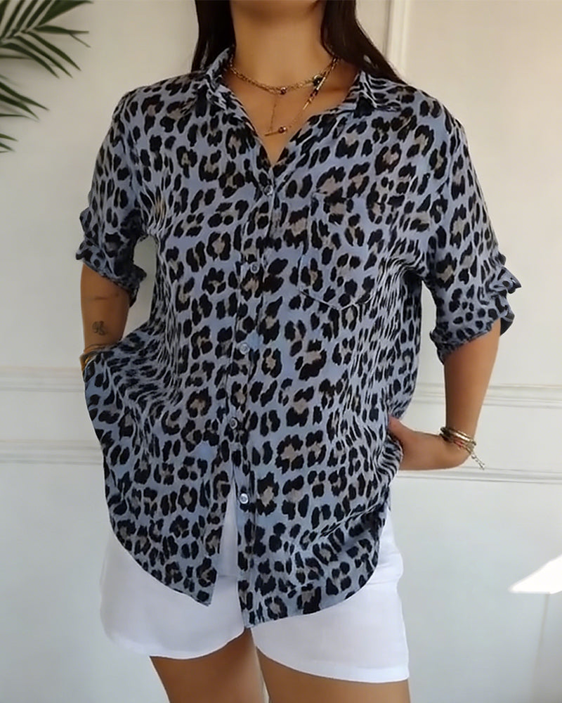 Blouses De Mode À Imprimé Léopard