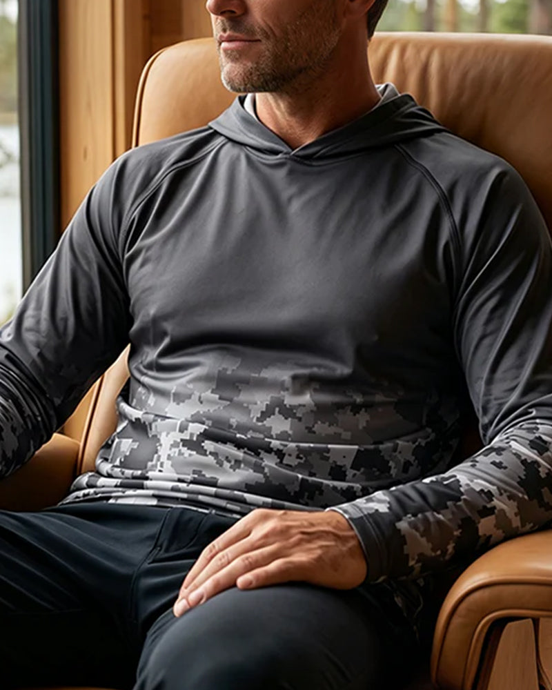 Top Homme Capuche Camouflage Dégradé