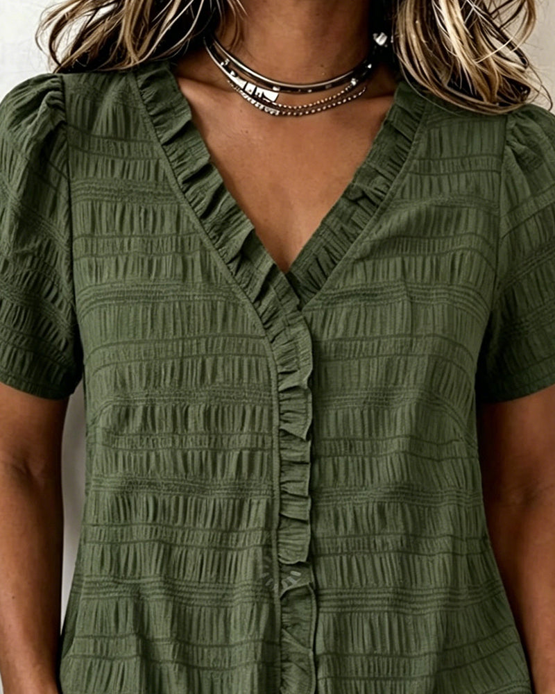 Blouse Col V Uni