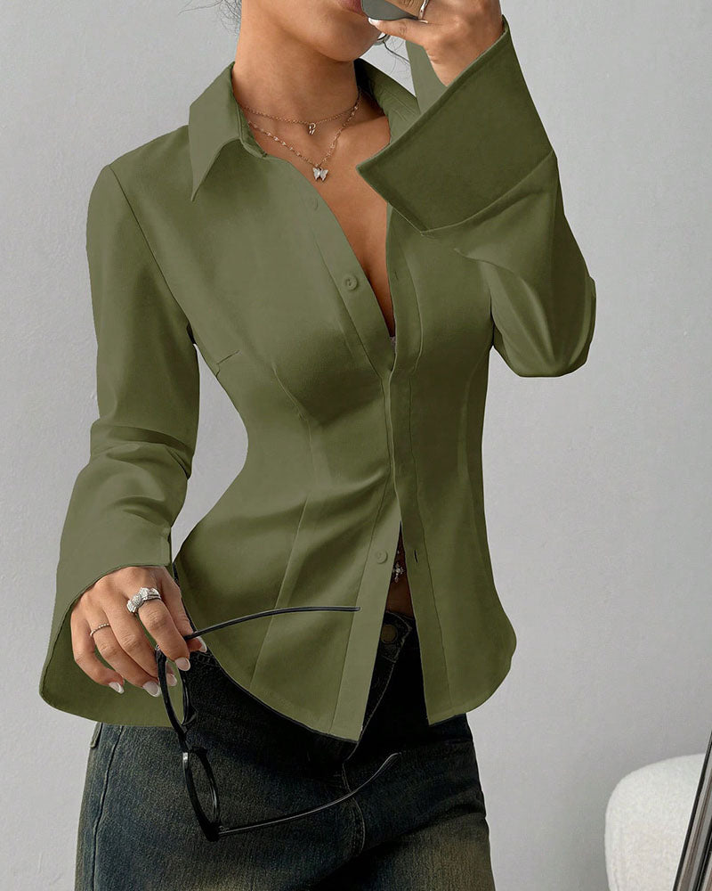 Chemise Élégante Slim-Fit Pour Femme