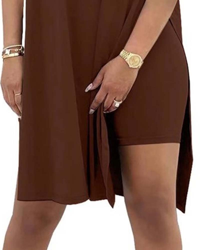 Ensemble Uni Ample Manches Courtes Pantalon