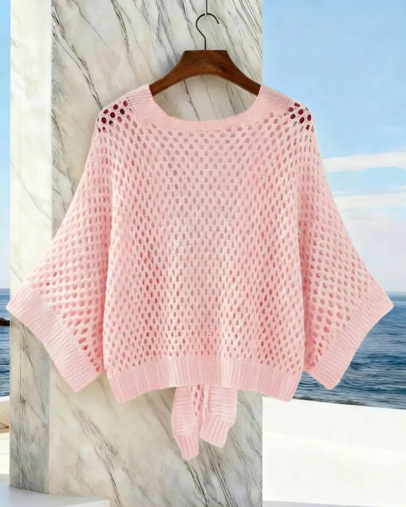 Cardigan À Nouer Devant Ourlet Ajouré