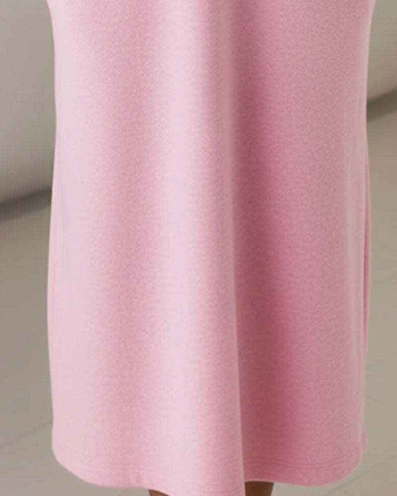 Robe Décontractée Ample À Manches Longues Avec Capuche