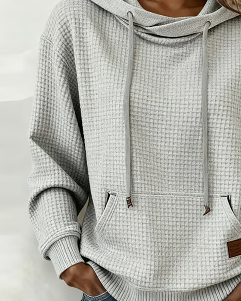 Sweat Capuche Cordon Gaufré