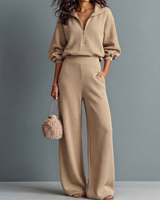 Ensemble Gaufre Demi-Zip Poche