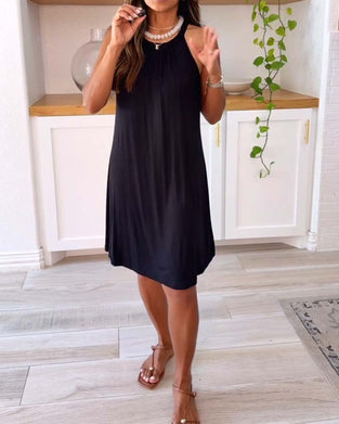 Robe Décontractée Bretelles Unie