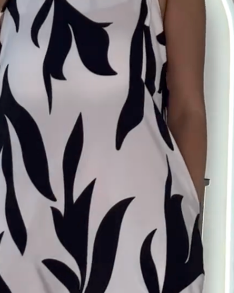 Robe Décontractée Sans Manches Imprimée
