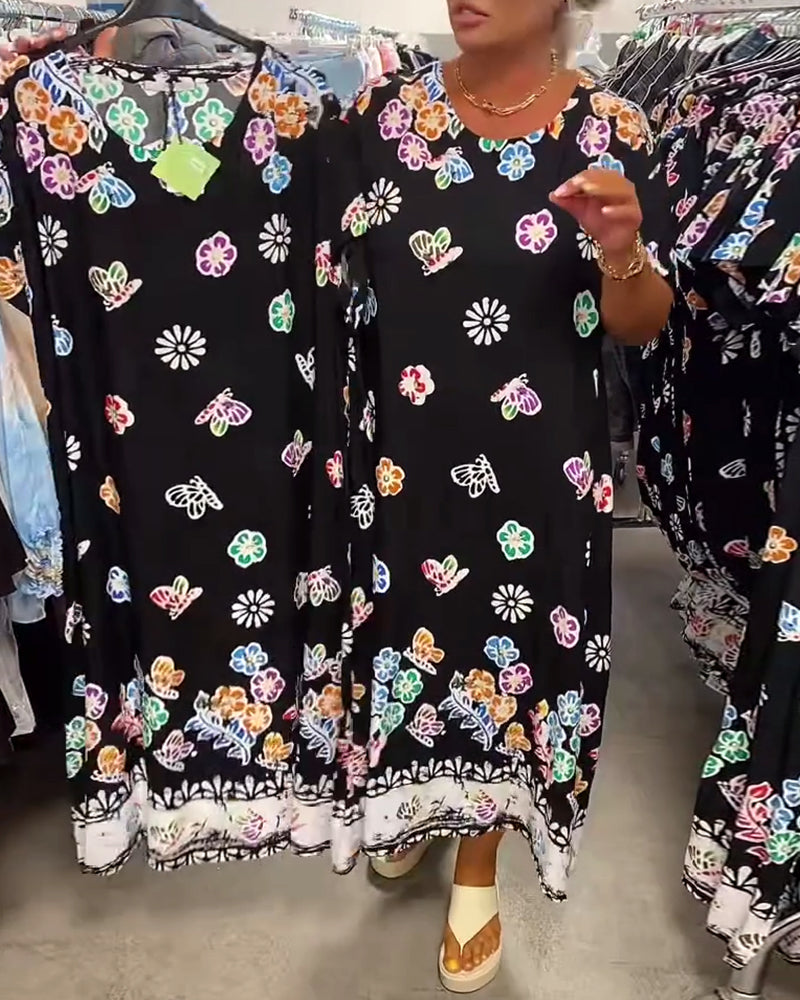 Robe Imprimée Ample Oversize