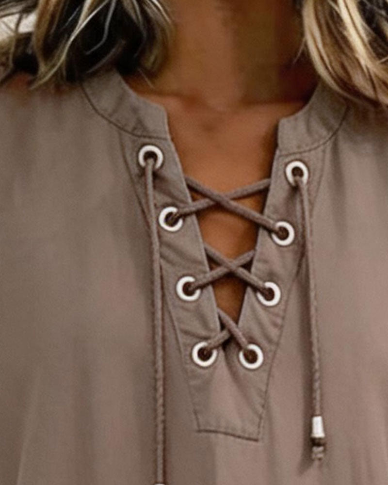 Robe Attacher Col En V Poche Fourreau