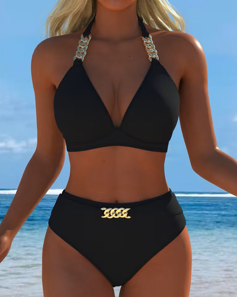 Bikini Halter Boucle Métallique