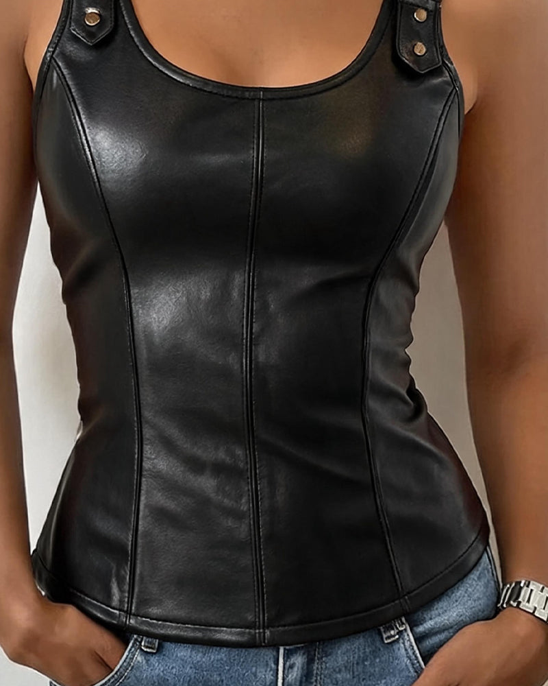 Débardeur Col U Camisole Coupe Slim