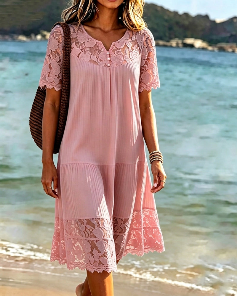 Robe Découpée Patchwork