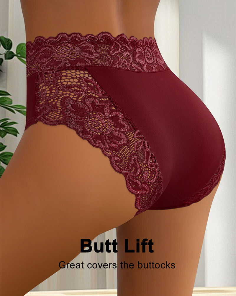 Culotte Sexy Dentelle Taille Moyenne-4