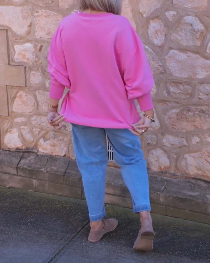 Sweat Col-V Uni