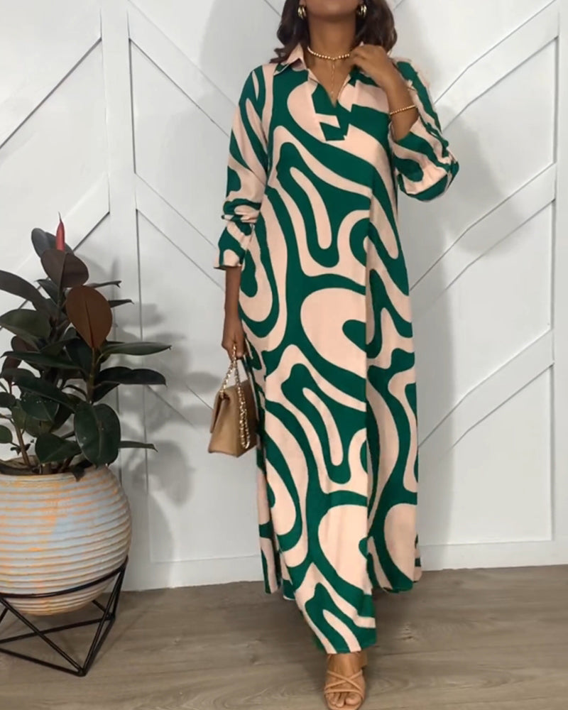 Robe avec élégance et manches longues