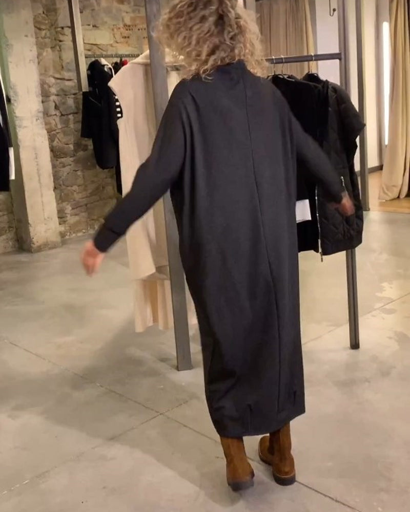 Robe Décontractée à Manches Chauve-Souris