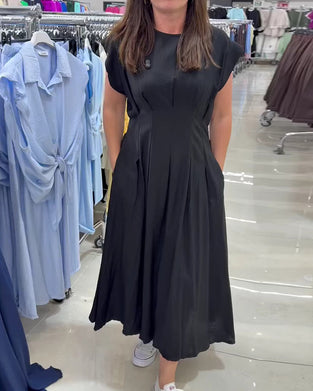 Robe Froncée Manche Volantée Taille