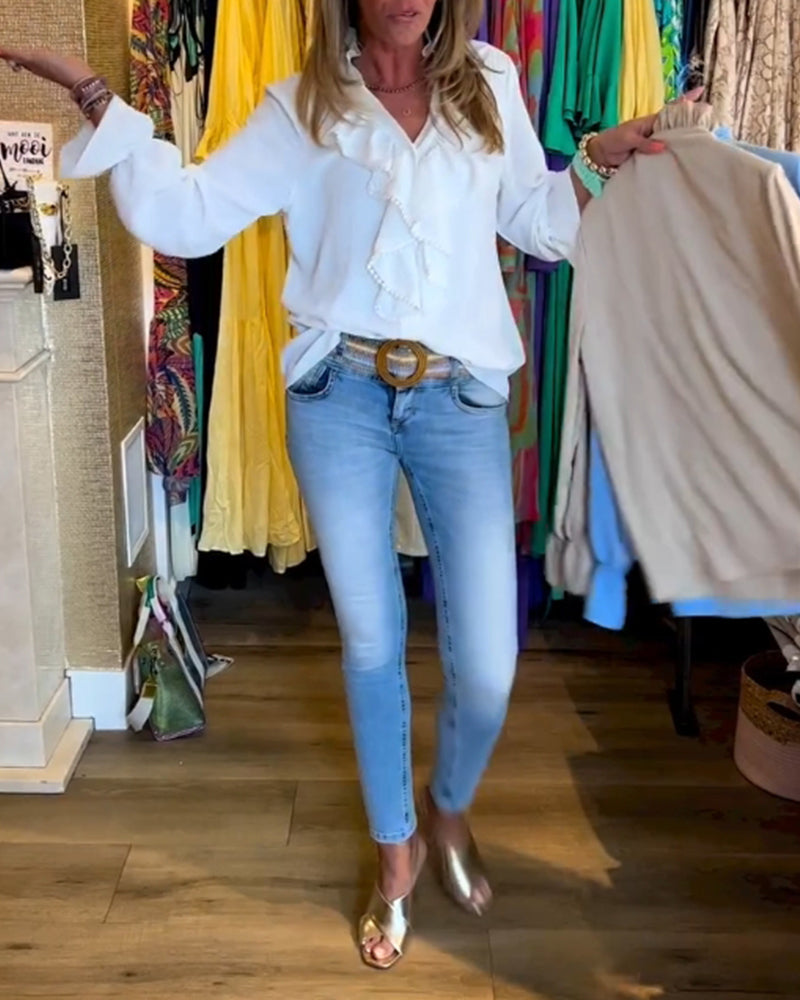 Blouses à volants de créateurs pour femmes