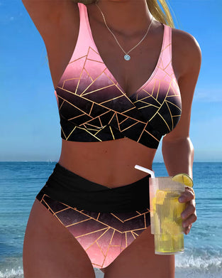 Bikini Dégradé Géométrique Ligne