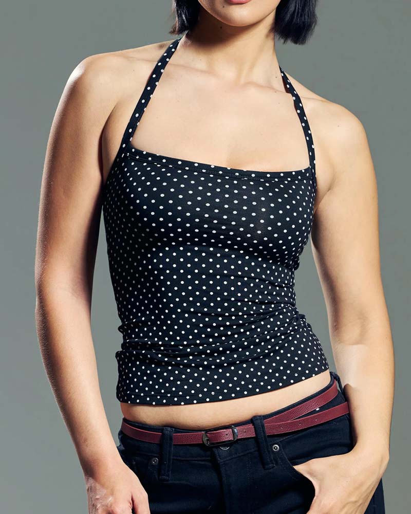 Haut Camisole À Pois Rembourré