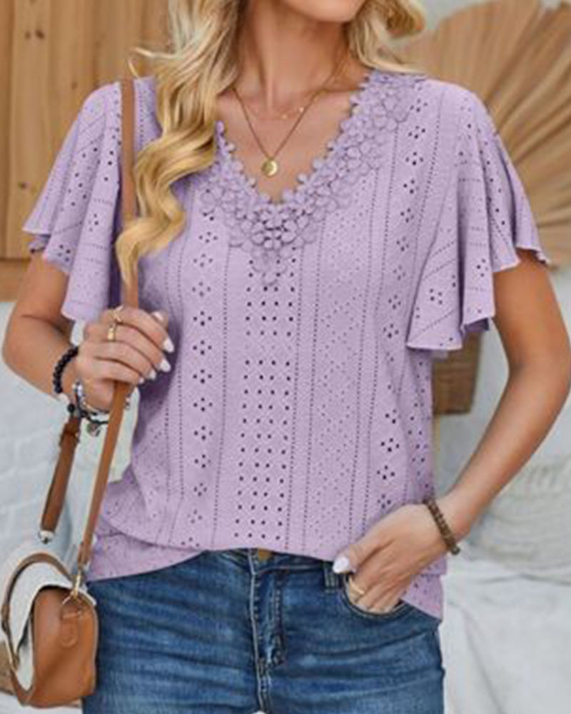 Blouse Col V Uni