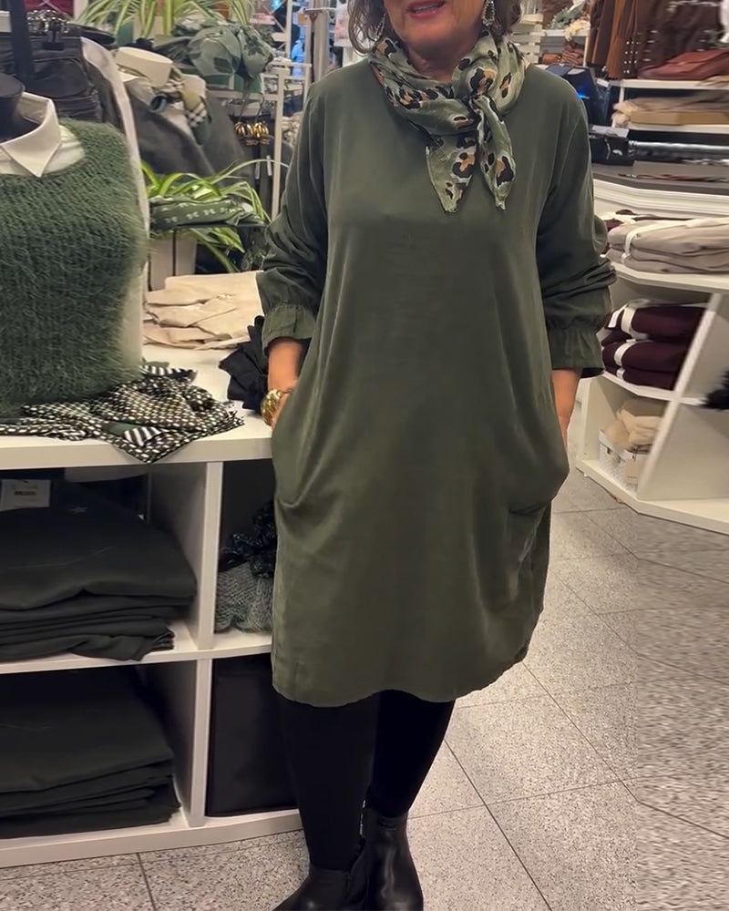 Robe Manche Longue Loose Grande Taille