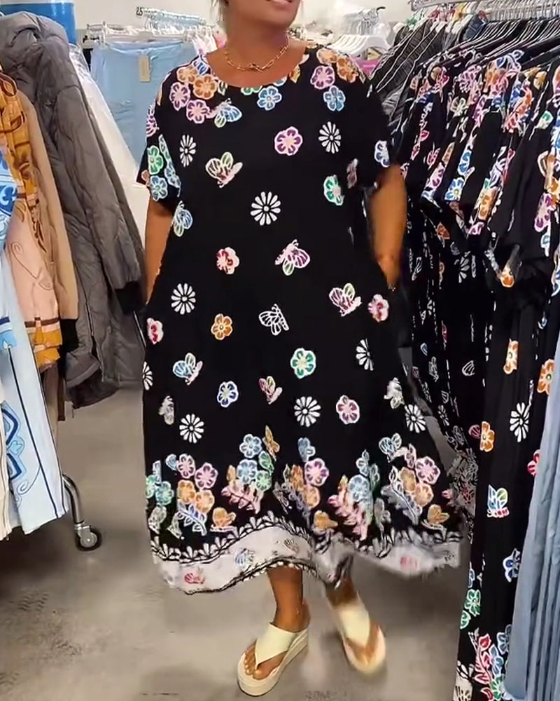 Robe Imprimée Ample Oversize