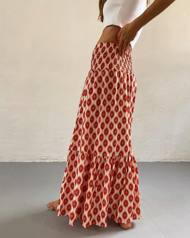 Jupe élégante plissée imprimée