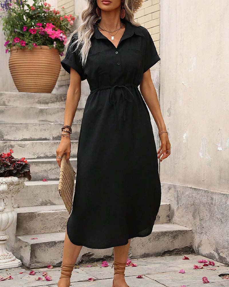 Robe Revers Cintré Chemise